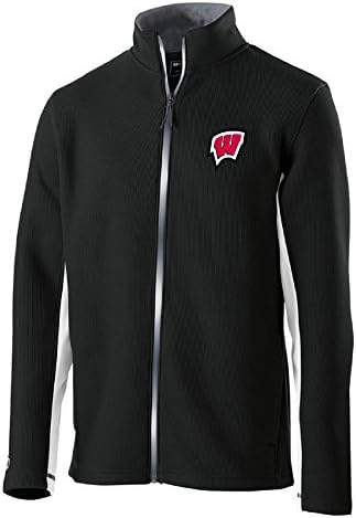 Ouray Sportswear NCAA Wisconsin Badgers Invert Jacket, Mediu, Negru / alb