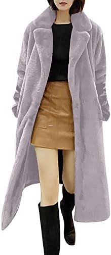 PRDECEXLU Elegant Iarna Maneca lunga Parka Doamnelor Homewear tunica confort confort Coats Colorblock gros Wrap rever