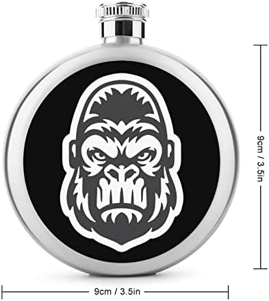 Gorilla mascota emblema lichior balon cu capac 5 Oz whisky oțel Hip baloane portabil vin balon pentru băutură Cadouri pentru