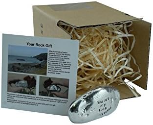 Pirantin a 11 -a aniversare ești ideea mea de cadou rock - Solid Metal Heavy Lustrus Rock Gift pentru 11 ani aniversare