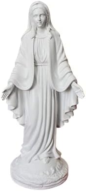Doamna noastră de Grace Fericită Virgin Mama Maria Catolică Catolică Religioasă Restin Albă colorată de 10 inci Statuie Figurină