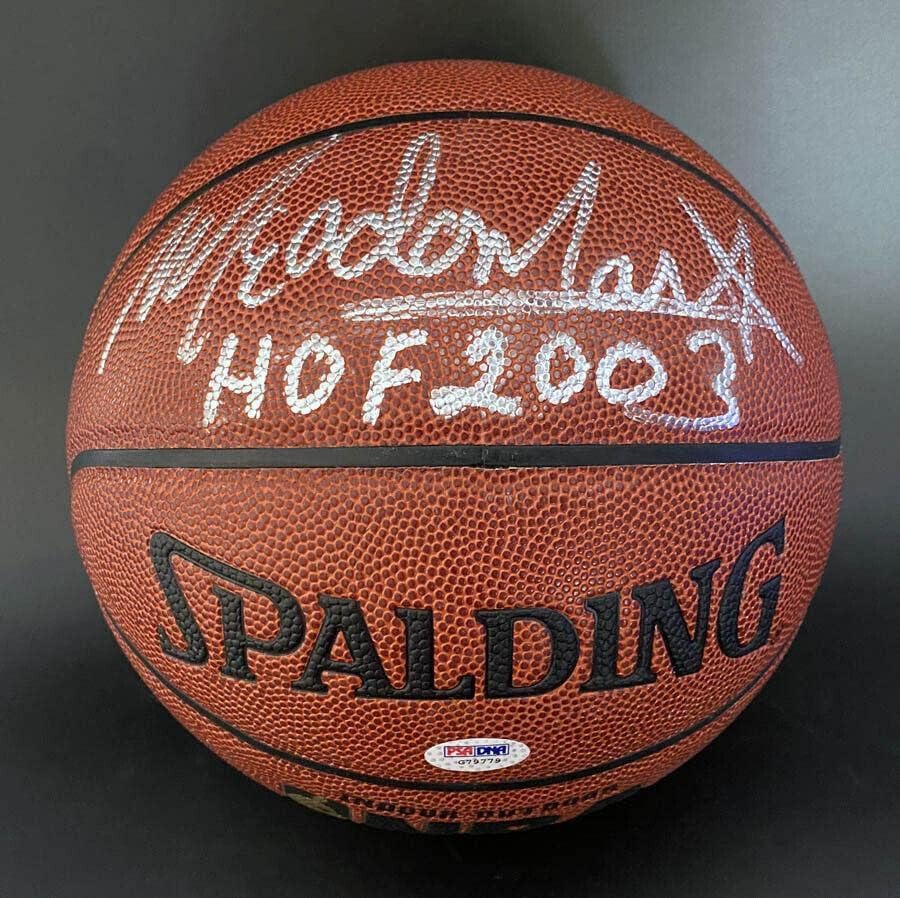 Meadowlark Lemon semnat I/O Basketball Harlem Globetrotters PSA/ADN Autografat - baschet autografat