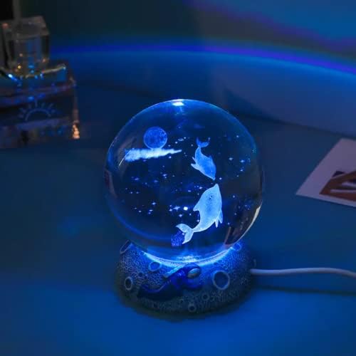 1 buc stea Ocean Animal cristal minge, sculptură interioară 3d, Ornament de iluminat colorat, lumină de noapte, cadou creativ