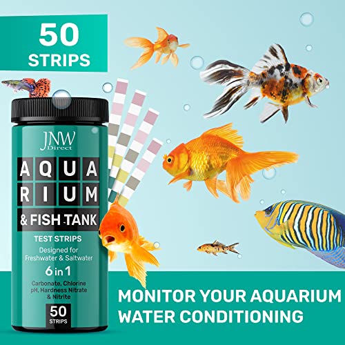 Aquarium Test Strips-6-in-1 Aquarium Test Kit with eBook - Kit de testare a apei pentru acvariu cu benzi de testare rapide