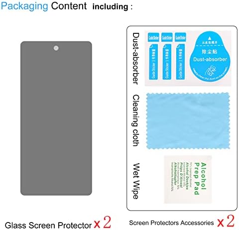 Protector de ecran de confidențialitate Lokyoo 2 Pack pentru Google Pixel 6a 6.1 ”5G [sticlă temperată anti-spy], Ultra HD,