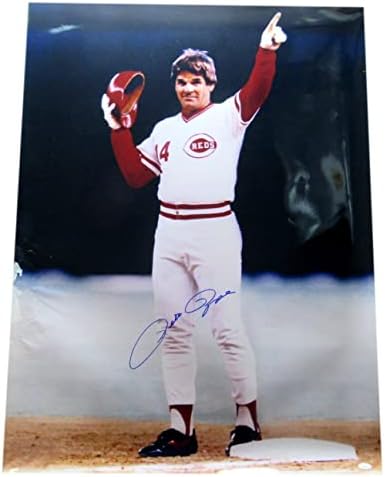 Pete Rose Cincinnati Reds semnate/autografate 30x40 foto JSA 164947 - Fotografii MLB autografate