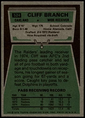 1975 Topps 524 Cliff Branch Oakland Raiders VG+ Raiders Colorado
