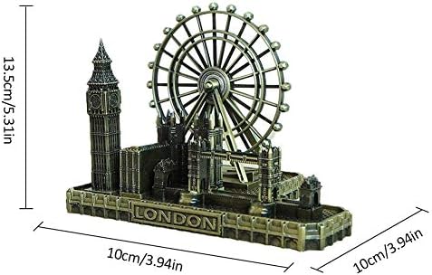 Metal London Eye Big Ben Tower Bridge Model Biserică Construcție Suvenir Memorial Europa Europa Decorare în stil