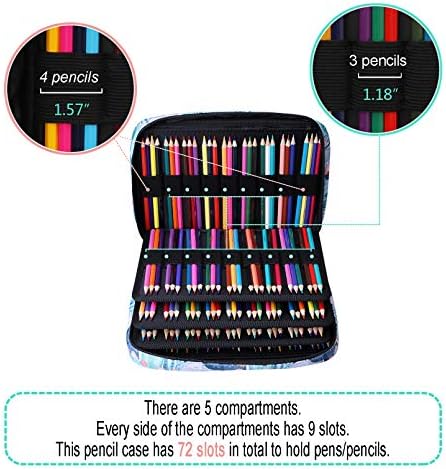 Jakago 220 sloturi pentru creion colorat Carcasă de mare capacitate de mare capacitate pentru artist pentru studenți pentru