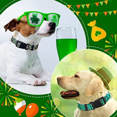 6 bucăți Sf. Patrick's Zile Gulere pentru câini Reglabili Vacanță moale de bază Gulere pentru câini de bază confortabile Guler
