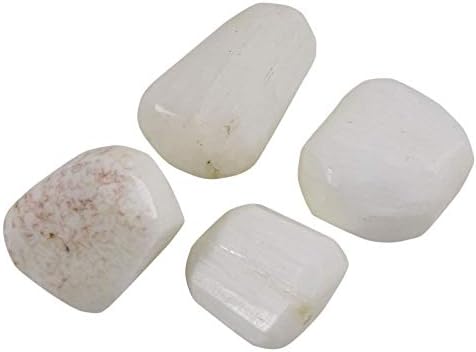 Armonizează piatră albă de piatră scolecit a căzut dimensiuni asortate naturale de vindecare Reiki- 4 bucăți
