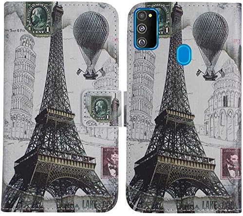 Tienjueshi Turnul Eiffel stil de moda carte Stand Flip PU piele Magnet Card Slot Protector telefon caz pentru Xgody M30s 6.3