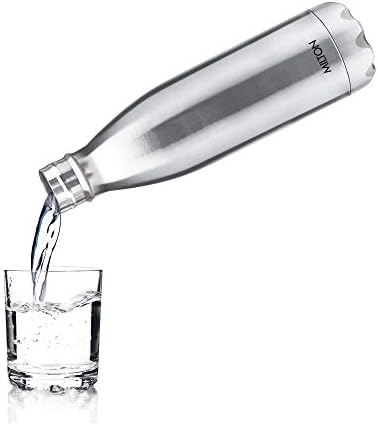Milton Shine 800 sticlă de apă din oțel inoxidabil, 690 ml, argint / rezistent la scurgeri / sticlă de birou / sticlă de sport