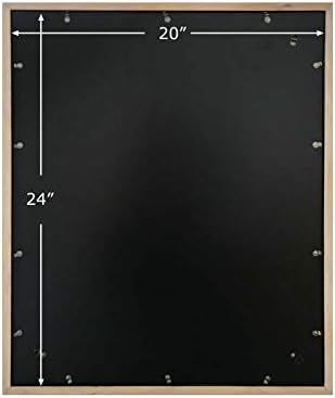 Art Emotion Wood solid 20x24 cadru în negru cu deschidere de 16x20 și sticlă armată de 2 mm, cadru pentru fotografie, umerase