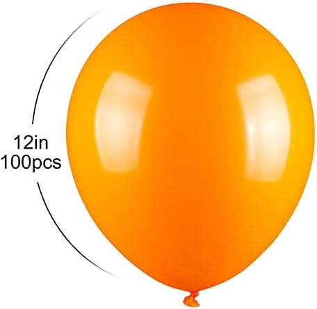 100buc baloane portocalii, baloane din Latex de 12 inci, baloane de petrecere portocalii arse îngroșate pentru ziua de naștere