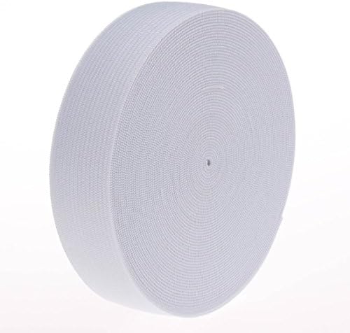 Usew 1-inch de 10 metri alb Tricot grele Stretch mare elasticitate banda elastica