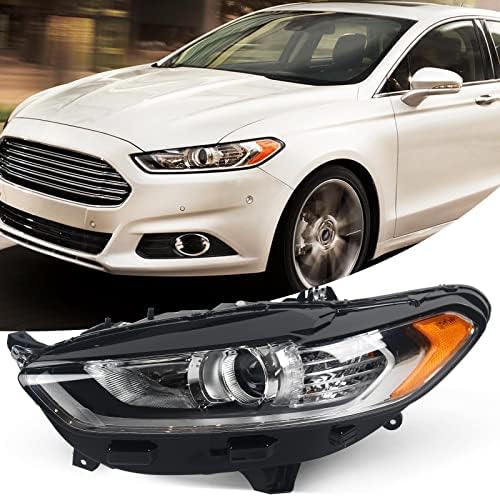 FIONE pentru ansamblul farurilor Ford Fusion 2013 2014 2015 proiector cu Halogen înlocuire far carcasă neagră lentilă