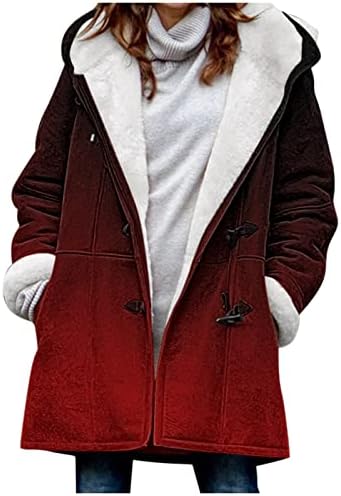 Casual butoane Jachete pentru femei Fuzzy Tie Dye imprimate solide Fleece cu glugă Gradient Plu Dimensiune femei haina vrac