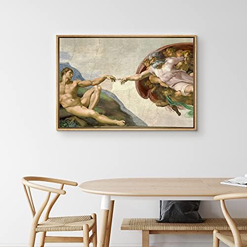 NWT Canvas Canvas Print Art Artă de perete Michelangelo crearea lui Adam Adam decorativă pictură de ulei istoric Artă fină