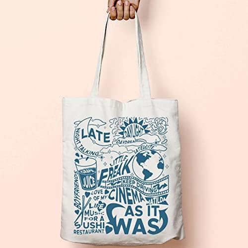 Singer Blupark Singer Inspired Tote Bag Singer Cântec Idea cadou pentru femei Canvas Tote Bag Cadou pentru fan