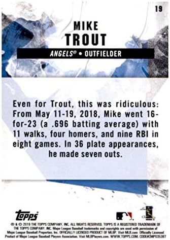 2019 Topps Fire 19 Mike Trout NM-Mt Los Angeles Angels Baseball