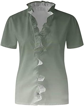 Henley tunica Topuri pentru femei Dressy Casual tricouri maneca lunga plisată Tee Shirt drăguț Trendy Flowy bluze pentru jambiere