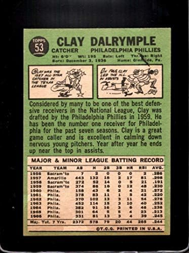 1967 Topps 53 Clay Dalrymple Exmt Phillies