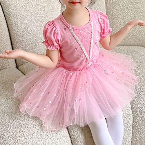 Easyforever Girls Princess Princess Puff Slef Ballet Tutu Leotard Rochie One Piese Mesh Dance Rochie Ballerina