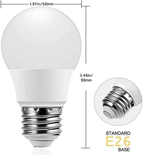 Becuri LED Briignite A15, Becuri Globe 25 wați echivalent, lumină de zi 5000k bec LED, E26 bază cu șurub Mediu 320lm A15 formă