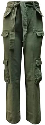 Pantaloni de marfă pentru femei ndvyxx pentru femei cu talie înaltă cu talie dreaptă pantaloni lungi