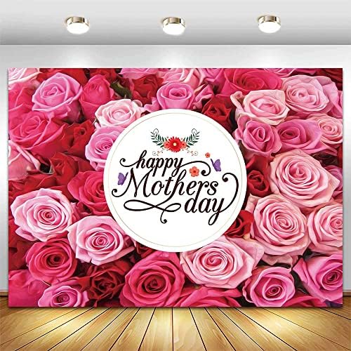 CGXINS 7x5ft Fericit Ziua Mamei fundal fotografie roz florale fotografie fundal pentru Ziua Mamei Partidul Banner decoratiuni