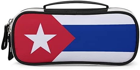 Steagul Cuba Pu Pie Pen creion Geantă Organizator Portabil machiaj Carcasă Carcasă de depozitare Geantă de mână