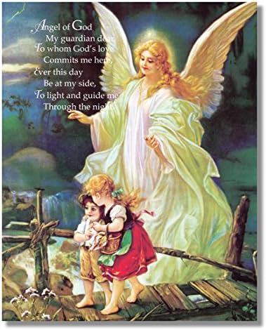 Poezia Gardianului înger al lui Dumnezeu Protejarea copiilor arta print 8x10 Ideea de cadou grozavă