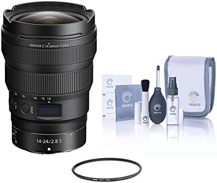 Nikon Nikkor Z 14-24mm f/2.8 S lentilă, pachet cu filtru NISI 112mm Circular NC UV, kit de curățare
