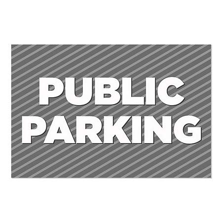 Cgsignlab | „Parcare publică -Stripes Grey” Cling | 30 x20