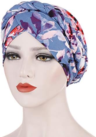 Musulmane pentru femei împletite Wrap pălărie florală turban cu volanuri de baseball caps poștale de baseball