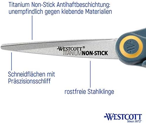 Westcott de 8 inci Drept Titanium Linded Foarfecare Non-Stick E-33681 00