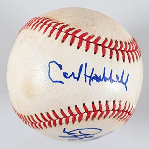 Carl Hubbell & Lefty Gomez semnat baseball - Coa JSA - baseball -uri autografate