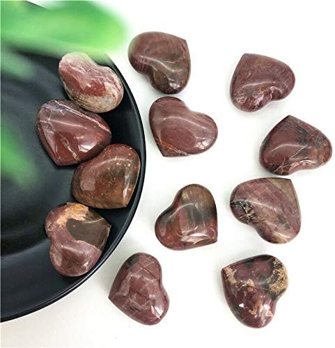 ZYM116 1 buc naturale pietrificate lemn piatra inima în formă de cristal lustruit vindecare Pietre Naturale pietre și minerale