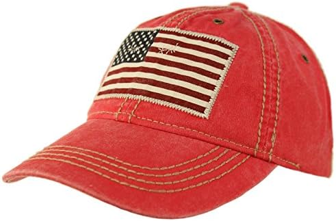 Unisex spălat din bumbac vintage steag SUA cu profil scăzut de baseball de vară pălărie