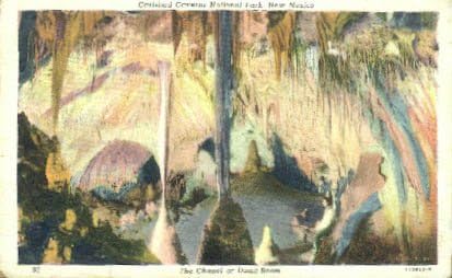 Parcul Național Carlsbad Caverns, carte poștală din New Mexico