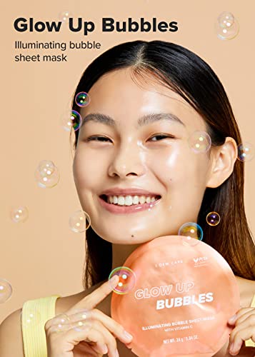 I DEW CARE Bubble sheet Mask-Glow Up Bubbles, 5 Ea + șampon uscat-Tap Secret, pachet de 0,27 Oz