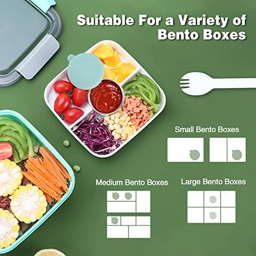 Recipient pentru sos de salată To Go, recipiente mici reutilizabile de 3x1, 6 și 3x2, 4 oz, se potrivește în cutia Bento pentru