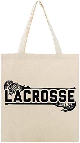 Lacrosse Canvas Tote Genti cu mânere reutilizabile pentru cumpărături pentru cumpărături pentru cumpărături pentru bărbați