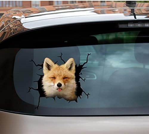 Big Fox Sticker Toy Fox Terrier Decal glume amuzante Autocolant de sticlă pentru bărbați autocolante pentru vehicule rece