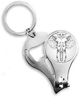 Mammoth Elephant Animal Portret Nip Nipper Ring Key Lanț Deschizor de sticle Clipper