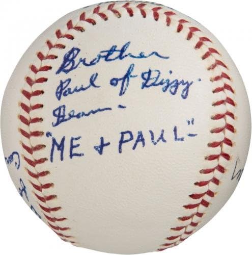 1950 Paul Daffy Dean Single a semnat Baseball National Baseball Dizzy Brother JSA - baseball -uri autografate