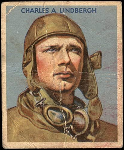 1934 National Chicle Sky Birds 36 Charles Lindbergh sărac