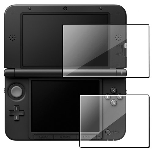 Everydaysource compatibil cu Nintendo 3DS XL Clear Crystal Carcasă cu protector de ecran reutilizabil cu 2 lcd gratuit