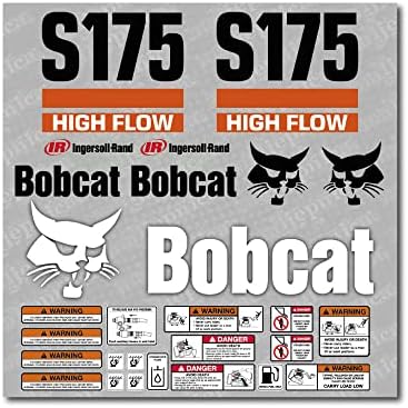 Bobcat S175 Încărcător Cu Flux Mare Set De Înlocuire A Decalcomaniei Pentru Piața Pieselor De Schimb